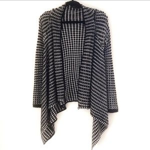 BCBG black and white cardigan